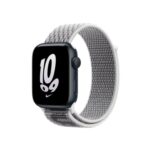 اپل واچ نایک SE 2 آلومینیوم میدنایت با بند اسپرت لوپ سفید/مشکی