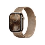 اپل واچ سری 10 تیتانیومی طلایی با بند میلانس لوپ