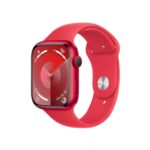 اپل واچ سری 9 آلومینیوم قرمز با بند اسپرت سیلیکون قرمز